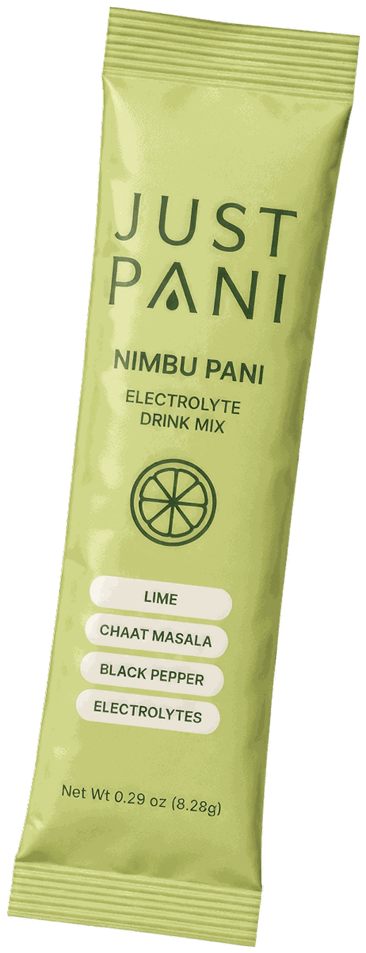A JUSTPANI Nimbu Pani packet, 0.29 oz